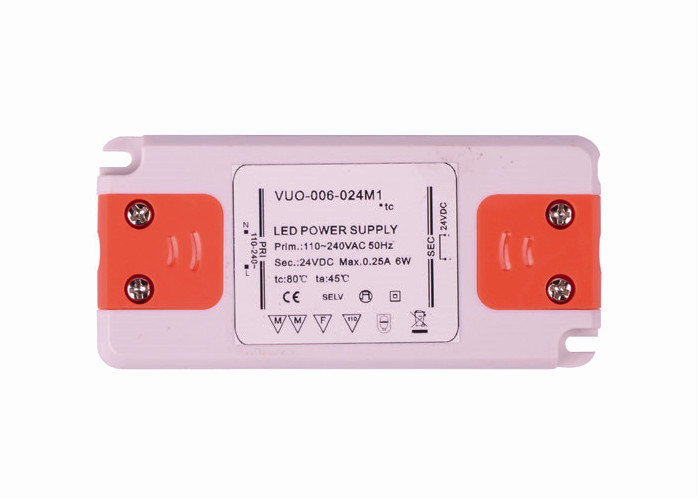 24V 250mA Class 2 Ultra Thin LED Driver Fireproof For Spotlight