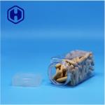 Transparent Square Peanut Butter Blueberry Jam Cacao Paste PET Jars Screw Top
