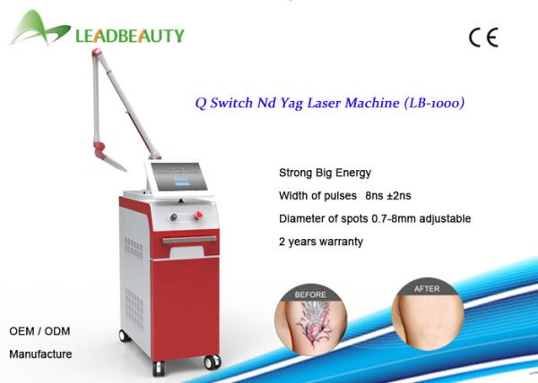 Professional q-switch 1064 nm 532nm nd yag laser tattoo removal machine Korea