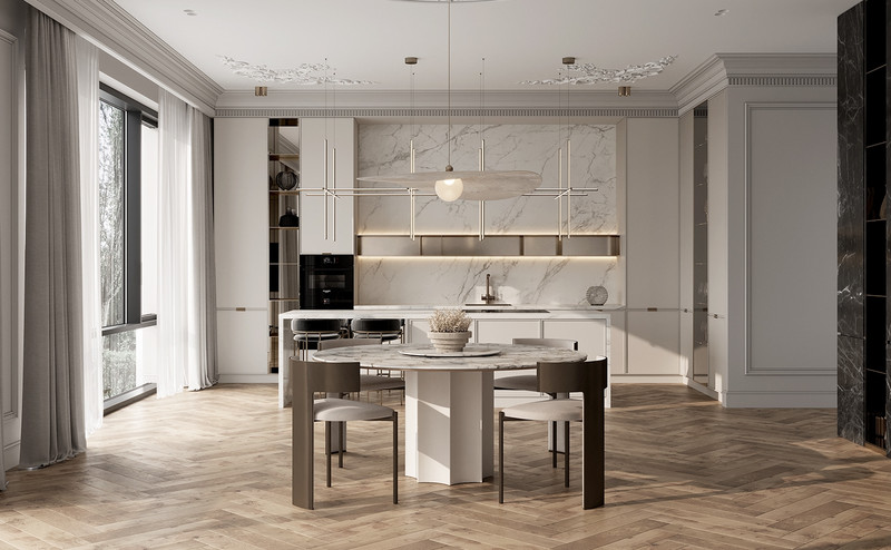 European Kitchen Cabinets Minimalist Line Aesthetics With Ample Storage