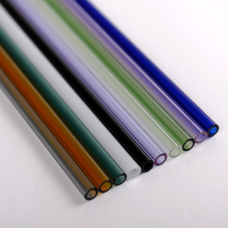 straight Glass Straw Pipe For Drinking Milk Juice Cocktail