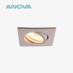 Bamboo Fiber Downlight Enclosure Square Recessed MR16 Downlight Housing