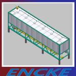 Low Level Cement Silos Professional Horizontal Cement Silo / Batching Plant