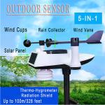 Wireless Outdoor Weather Station Remotely Measure Wind Direction Wind Speed