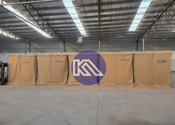 Buy cheap Galvanized Sand Wall Defense Barrier Defense Welded Gabion Mesh Defense Bastion Blast Wall from wholesalers