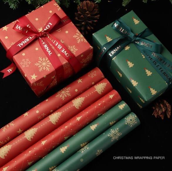 Buy cheap Christmas Gift Tissue Wrapping Paper 50x70cm Red Green Khaki color from wholesalers