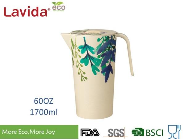 Buy cheap Hand Drawn Water Bottle Jug Melamine Beverage Jar Rustic Texture High Strength from wholesalers