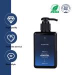 200ml Blue-Black Gradient Rectangle Smooth Bottle With Black Pump For Shampoo