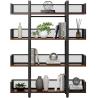 Buy cheap Solid Wood Black Metal Shelves Four Tier For Book Storage from wholesalers