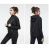 Buy cheap black 3/4 Zipper Up Collar Women'S Sports Hoodie 250g Cuff design from wholesalers