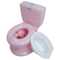 Buy cheap Pink Plastic Baby Potty Toilet EN71 Certified Pure Color Design Custom Logo product