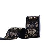 FAMOUS Black Gilding Custom Silk Ribbon Printed For Logo Gifts Tapes Webbing