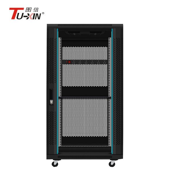 Buy cheap Cold Rolled Steel Mobile Server Rack 22u IP20 Protection With Mesh Door On Wheels from wholesalers