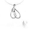 Buy cheap Women Fine Jewelry White Gold Love Shape Diamonds Pendant Necklace (GDN004) from wholesalers