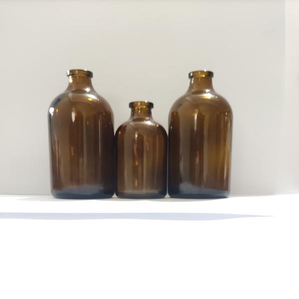 Buy cheap Wholesale 20ml 30ml 50ml 100m Amber Medicine Glass Pharmaceutical Bottle Moulded Injection Vials For Antibiotics from wholesalers