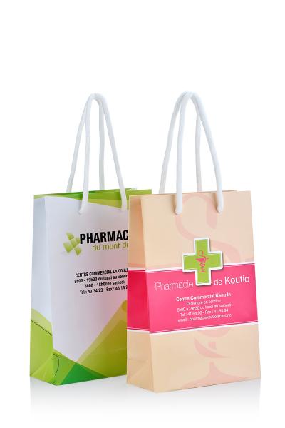 Buy cheap Recycle Biodegradable Gift Bags Pharmacy Paper Bags full color printing from wholesalers