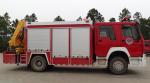 SINOTRUK HOWO Heavy Emergency Rescue Fire Truck 4x2 With 5 Ton Crane