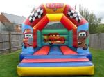 Inflatable Amazing Commercial Grade Bounce Houses With Racing Car Decoration