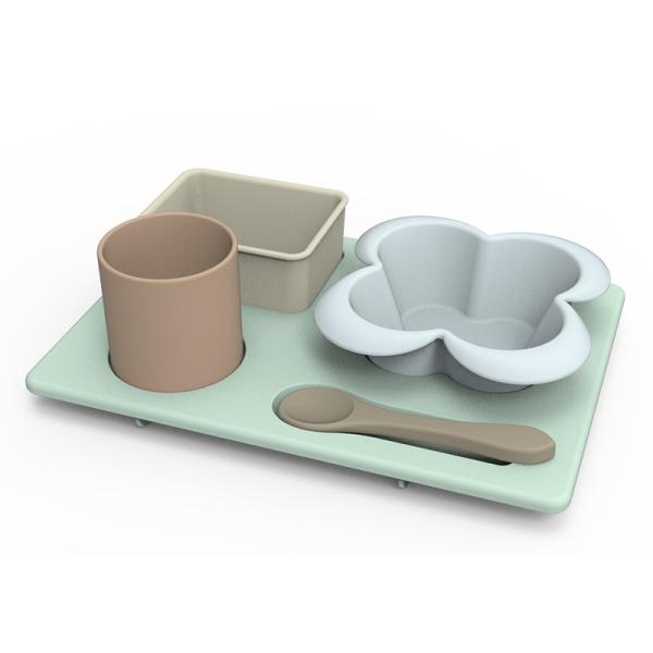 Buy cheap Flower Shape Silicone Bowl Set Unbreakable For Baby Child Feeding from wholesalers
