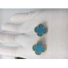 Buy cheap Van Cleef Arpels Sweet Alhambra earstuds 18k yellow gold with turquoise from wholesalers