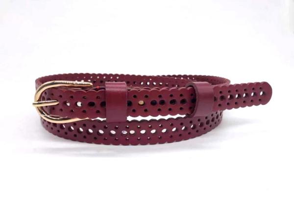 Buy cheap Women Hollow Center Pin Buckle 1.8cm Cowhide Leather Belt from wholesalers