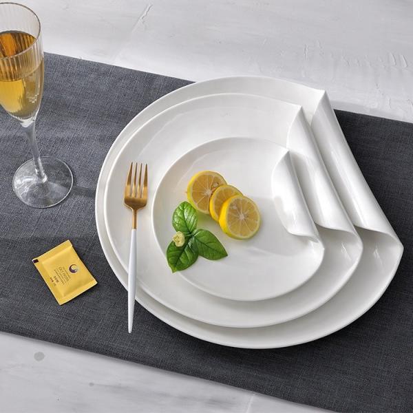 Buy cheap Irregular Shape Glazed Ceramic Plate Set Sustainable Eco Friendly For Restaurant from wholesalers