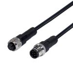 Angled Straight M12 Waterproof Connector Male To Male A B D Coded Pa66 Screw