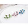 Buy cheap S925 sterling silver stud earrings colorful crystal rhinestone earrings from wholesalers