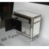 Buy cheap Two Doors Modern Mirrored Nightstand , Gold Color Mirrored Glass Nightstand from wholesalers