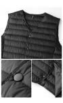 V Neck Bubble Vest Jacket Polyester Lightweight Outdoor Sport Waistcoat