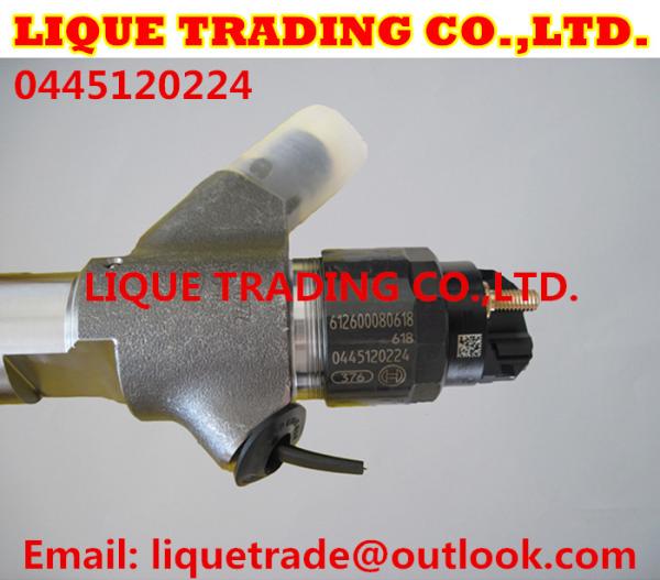 Buy cheap BOSCH 0 445 120 224 Genuine common rail injector 0445120224,0445120170 for WEICHAI WP10 612600080618 from wholesalers
