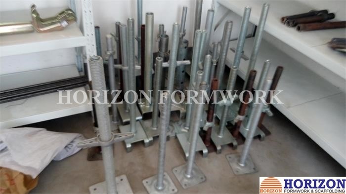 Screw jack base, Scaffold jack base, U-head. Andamios piezas, Niveladores