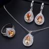 Buy cheap Hot selling Womens Luxury Wedding Flower CZ Zircon jewelry Set Fashion Waterdrop Necklace Earrings Set Jewellery sets from wholesalers