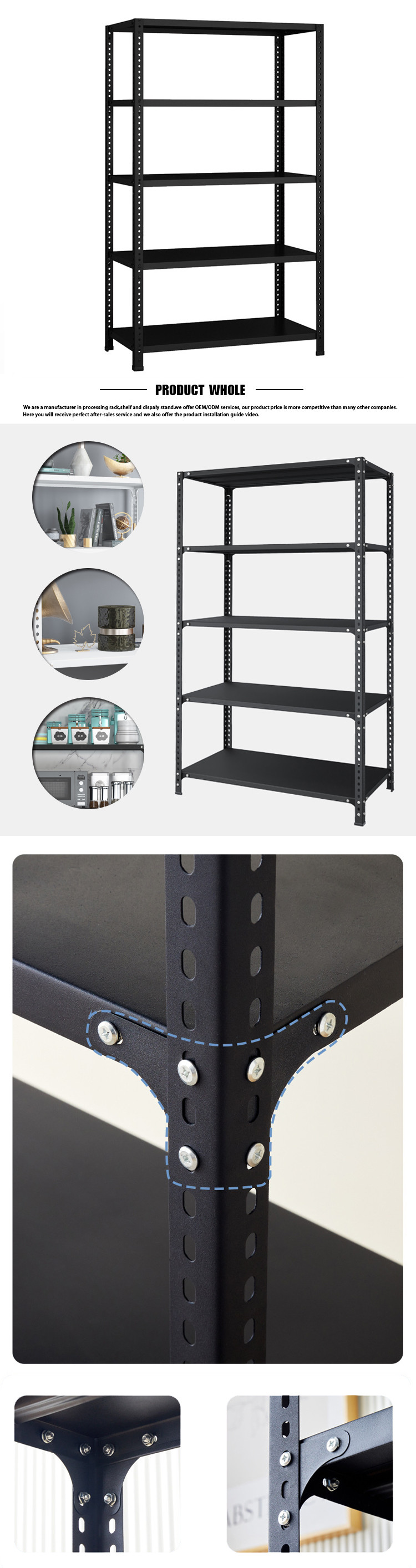 Custom Colors Boltless Metal Shelving With 4-6 Shelves Up To 800 Lbs. Weight Capacity