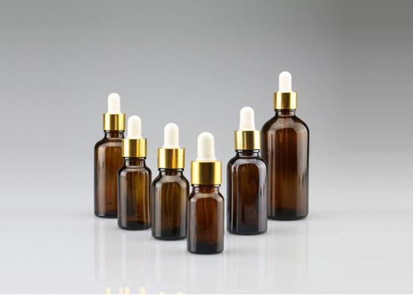 Buy cheap 50ml Amber Glass Dropper Bottles Screw Lid For Chemical / Cosmetic Packaging from wholesalers
