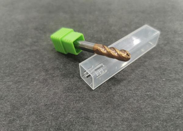Buy cheap 6mm Carbide Ball Nose End Mill For Cutting , 4 Flute End Mill Gold Color from wholesalers