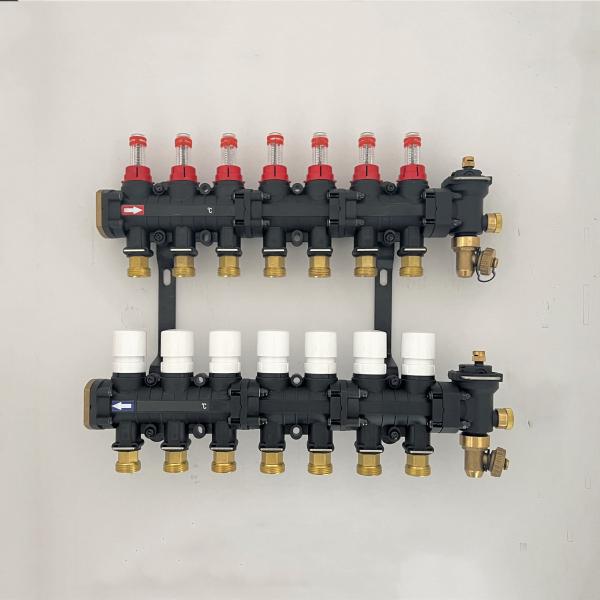 Buy cheap Radiant Floor Heat Manifolds, EP Radiant Heat Manifold,Nylon Manifold with flow meter with bracket for Radiant heating from wholesalers