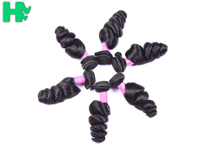 Brazilian Human Hair Loose Wave Virgin Human Hair Weft / Extension For Black Women