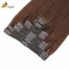 Buy cheap Dark Brown 22 inch Clip In Hair Extensions human Hair 100% Virgin 16 Pieces from wholesalers