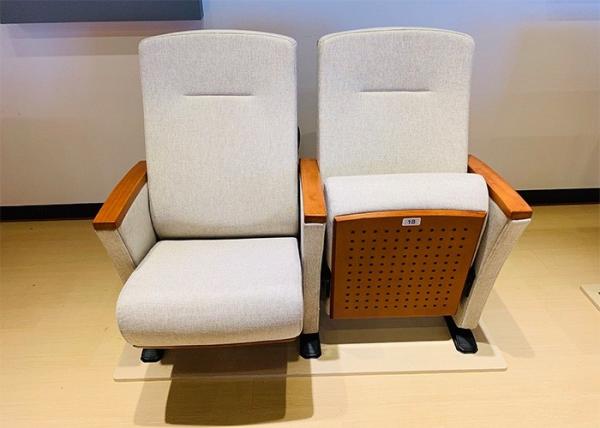 Buy cheap Commercial Auditorium Padded Church Chairs Wooden Finish Seat from wholesalers