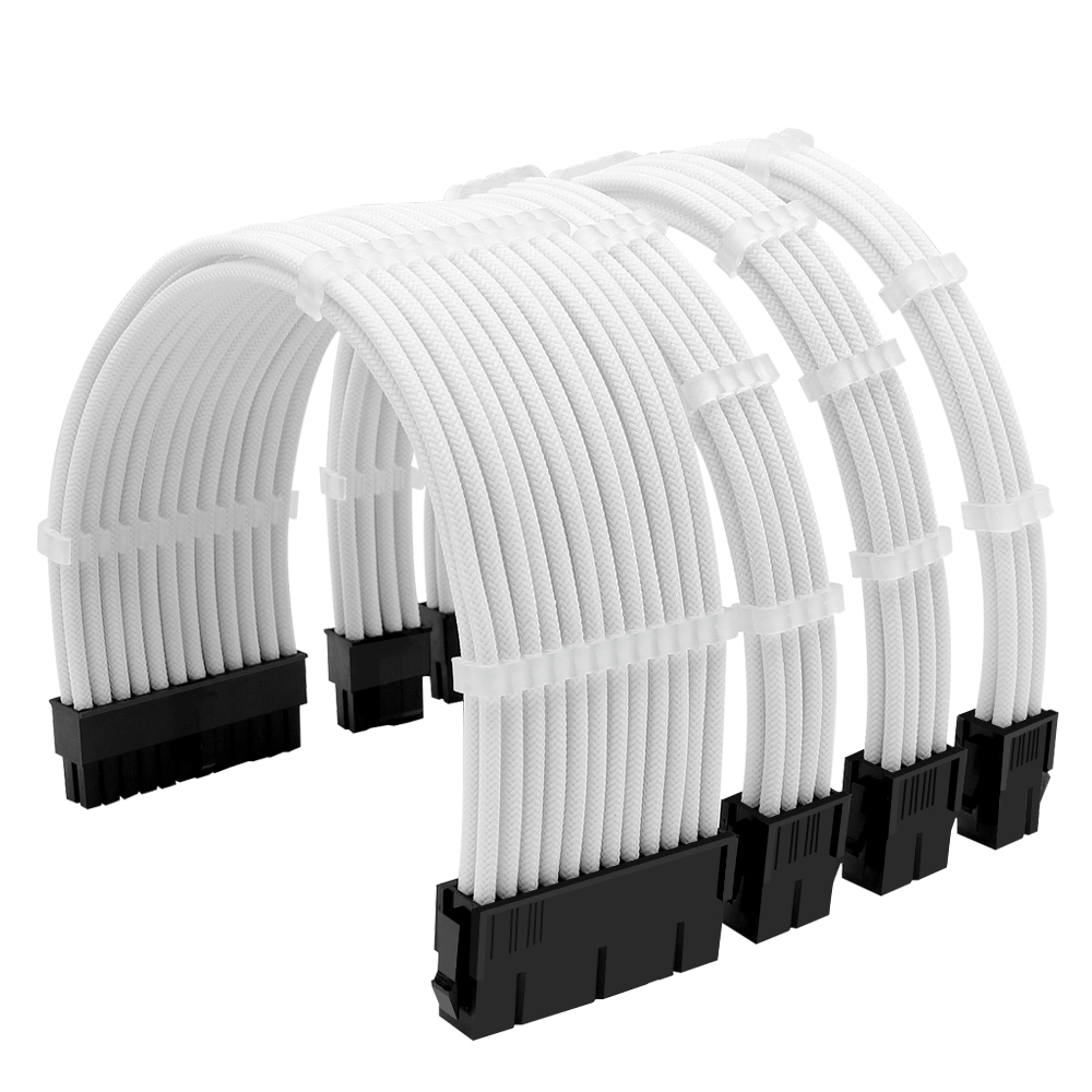 Sleeved Extension Kit Losenda USB PSU Cable Sleeve Kit Computer Power Cables USB Ties Lightning Cable Charger