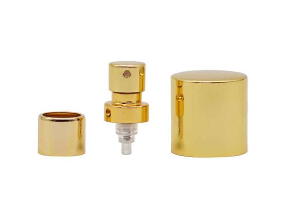 Buy cheap Light Gold Crimp Sprayer Pump Cosmetic Aluminum Perfume Mist Sprayer For Bottles from wholesalers