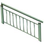 Prefabricated Wrought Iron Stair Handrail Balustrade Black Metal Railing