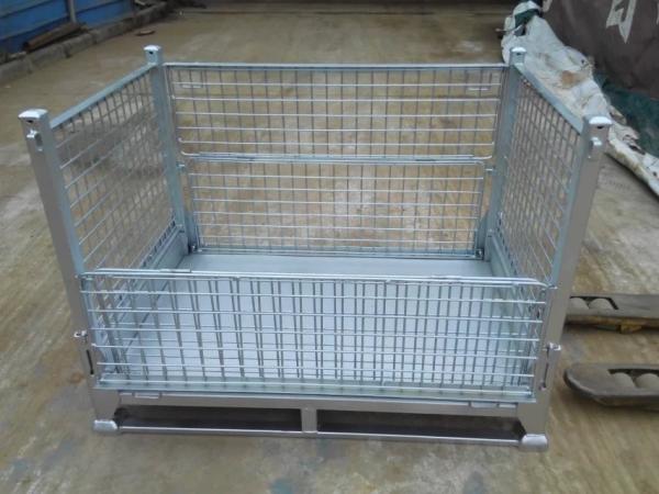 Buy cheap Heavy Duty Warehouse Folding Steel Cargo Wire Mesh Crate from wholesalers