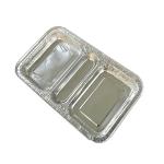 Food Grade Container 3 Compartment 230*185*35 Rectangle Aluminium Foil Takeaway