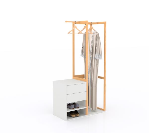 Assembly Required Wooden Clothes Wardrobe - Perfect for Home Storage Organizatio
