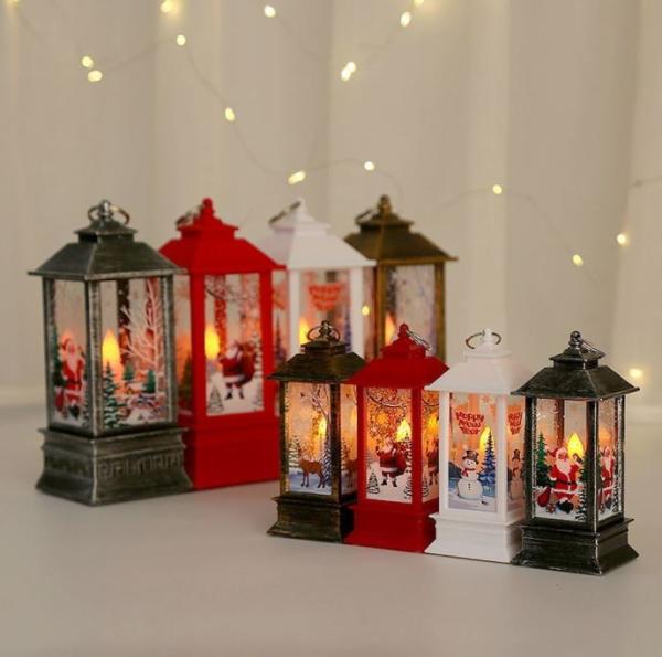 Buy cheap Christmas Flame Wind Lamp Santa Claus Decoration Lantern from wholesalers