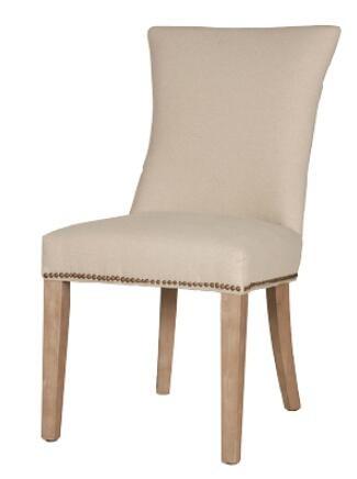 Buy cheap Oak wood beige linen fabric upholstery leisure chair/wooden dining chair/desk chair from wholesalers