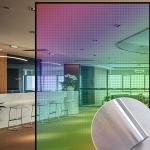 Office Home Decoration Glass Film with Back Glue and 6 Different Colors in