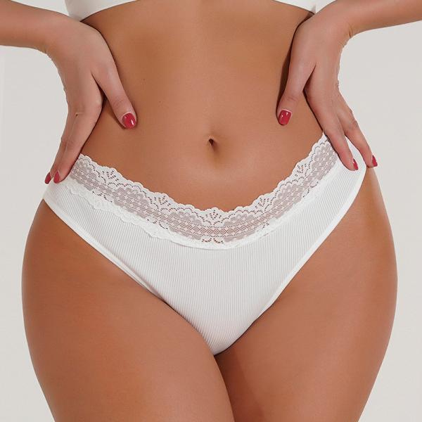 Nylon Womens Underwears White Hi Cut Casual Brief Underpants Bikini Seamless